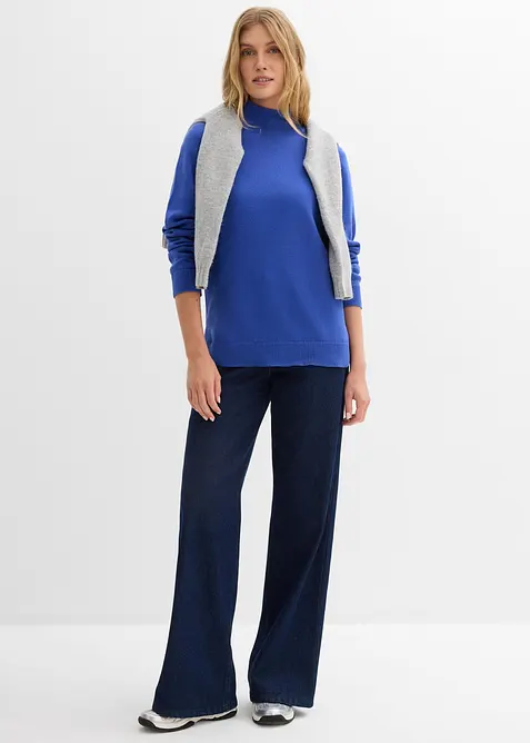 Svetr s rolákovým límcem, z čisté bavlny, bonprix