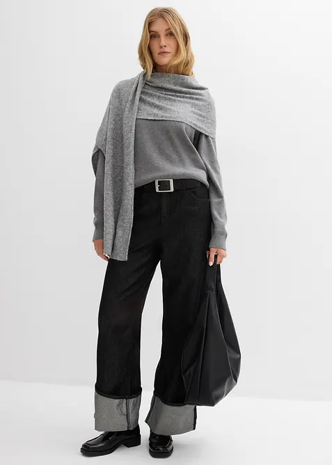 Svetr s rolákovým límcem, z čisté bavlny, bonprix