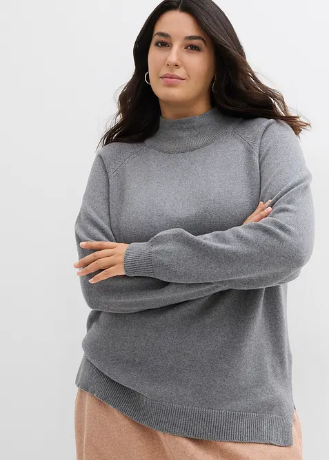 Svetr s rolákovým límcem, z čisté bavlny, bonprix