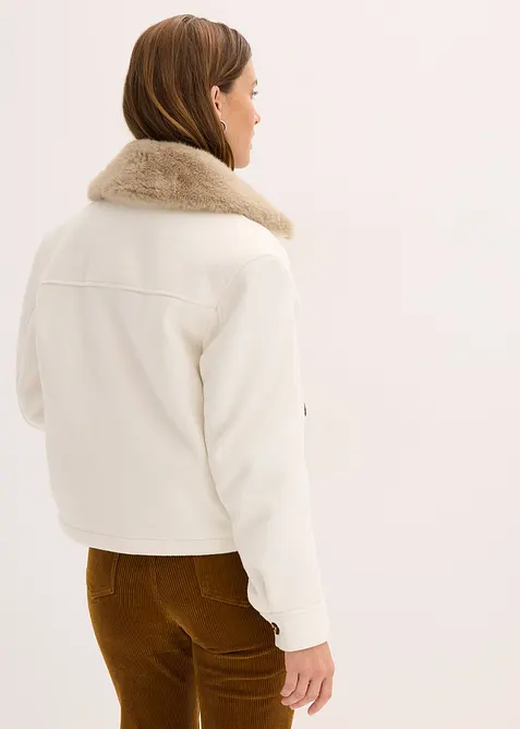 Zimn&iacute; bunda s vlněn&yacute;m vzhledem, bonprix