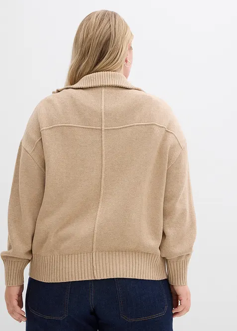 Oversize pletený kabátek, bonprix