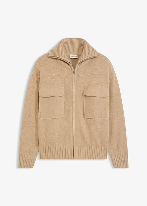 Oversize pletený kabátek, bonprix