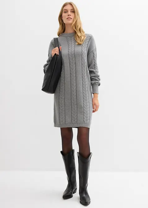 Pletené šaty z čisté bavlny, bonprix