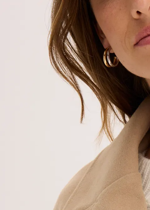 Oversize kab&aacute;t s vlněn&yacute;m vzhledem, bonprix