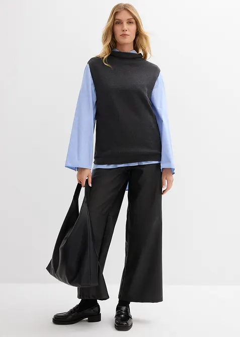 Svetr bez rukávů z čisté bavlny, bonprix