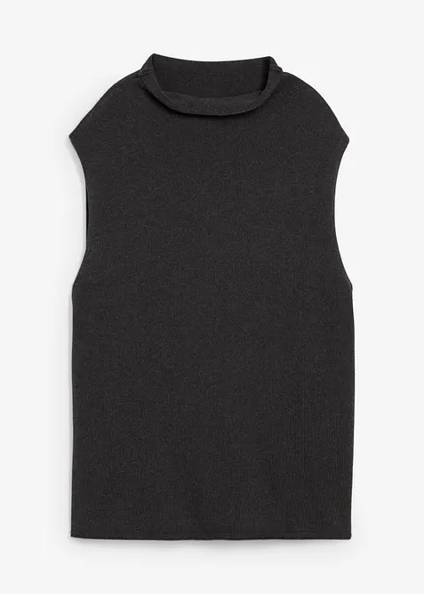 Svetr bez rukávů z čisté bavlny, bonprix