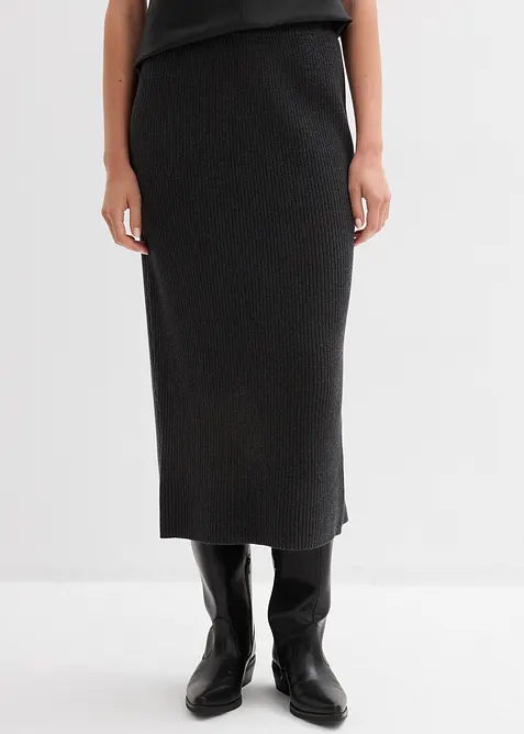 Pletená sukně z čisté bavlny, bonprix