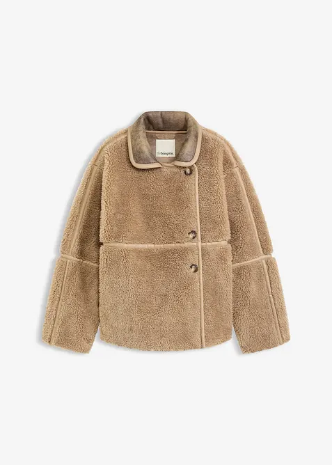 Bunda z medvídkového flísu, bonprix