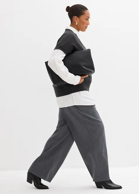 Svetr bez rukávů z čisté bavlny, bonprix