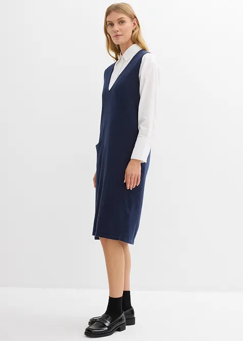 Pletené šaty z čisté bavlny, bonprix