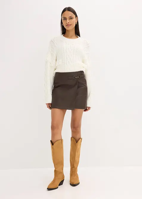 Sukně z uměl&eacute; kůže, bonprix