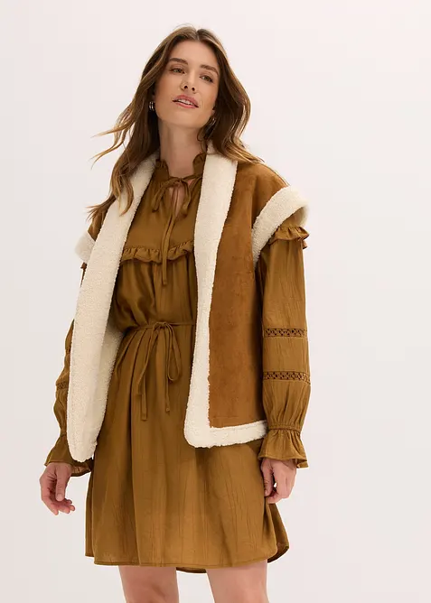 Vesta z umělé jehněčí kožešiny, bonprix