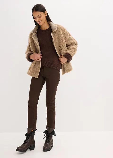 Bunda z medvídkového flísu, bonprix