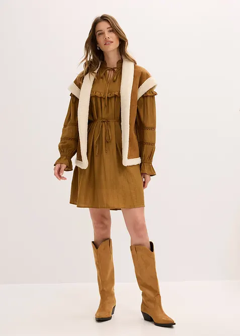 Vesta z umělé jehněčí kožešiny, bonprix