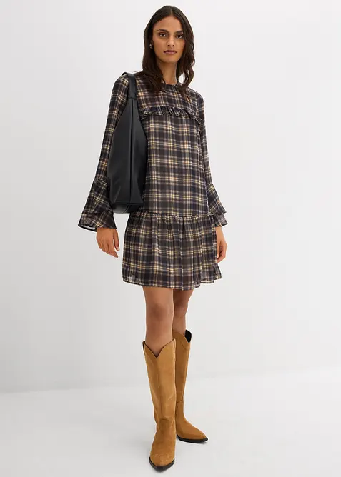 Šifónové šaty s volány, bonprix