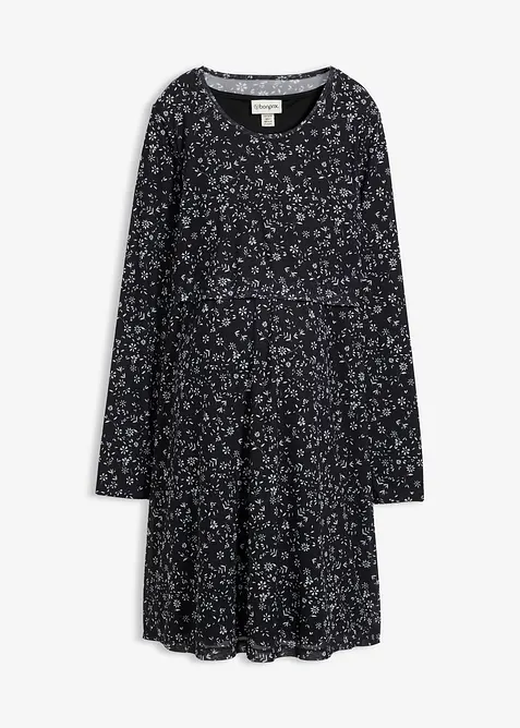 Těhotenské a kojicí šaty 2 v 1 s roztomilým květinovým potiskem, bonprix