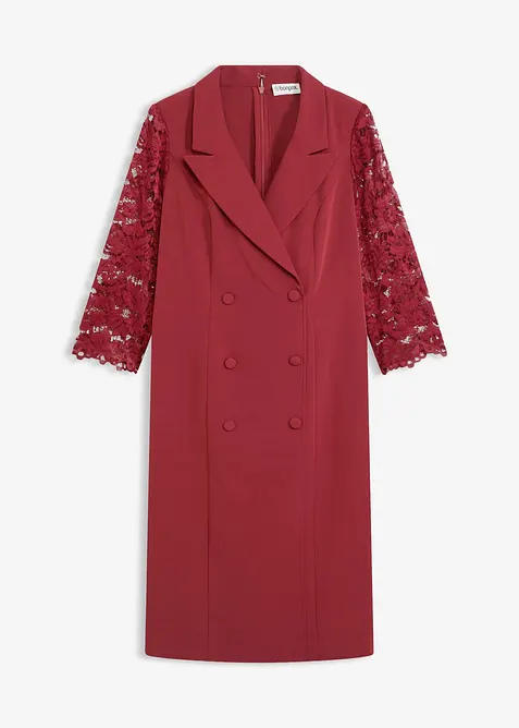 Blejzrové šaty s krajkovými rukávy, bonprix