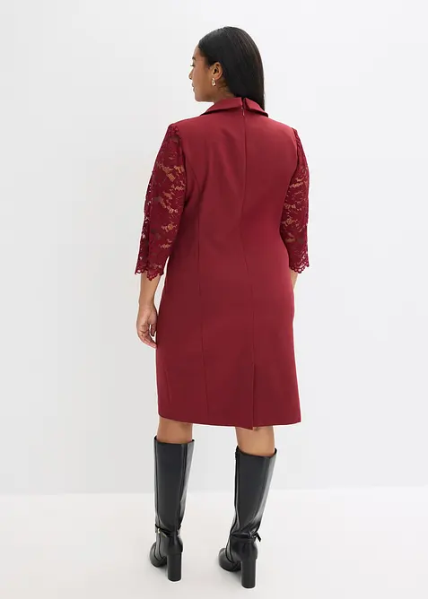 Blejzrové šaty s krajkovými rukávy, bonprix