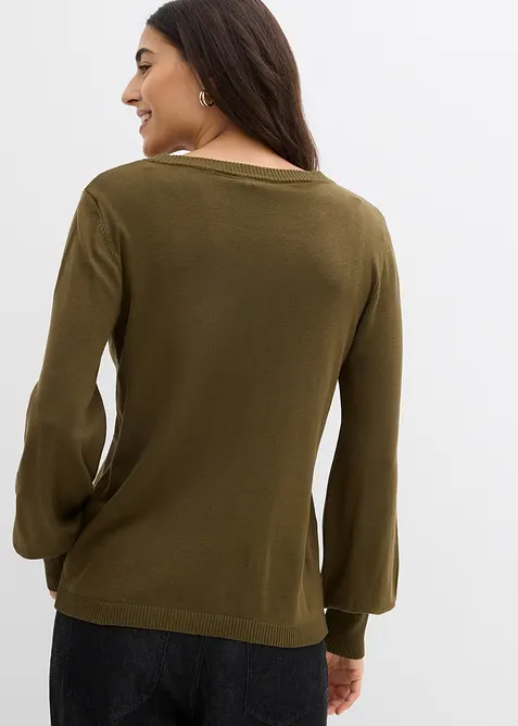 Svetr s bal&oacute;nov&yacute;mi ruk&aacute;vy, bonprix