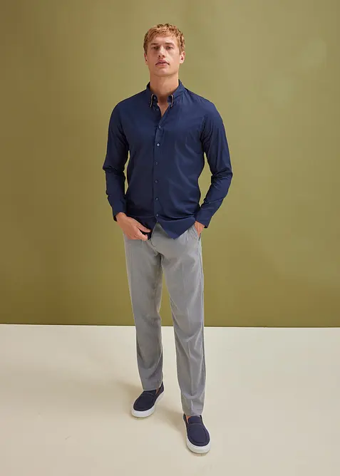 Elegantní kalhoty s puky, Regular Fit, bonprix