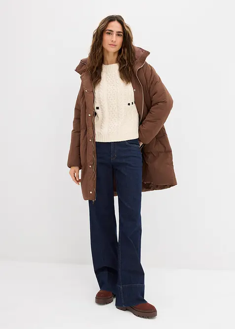 Prošívaný zateplený kabát, bonprix