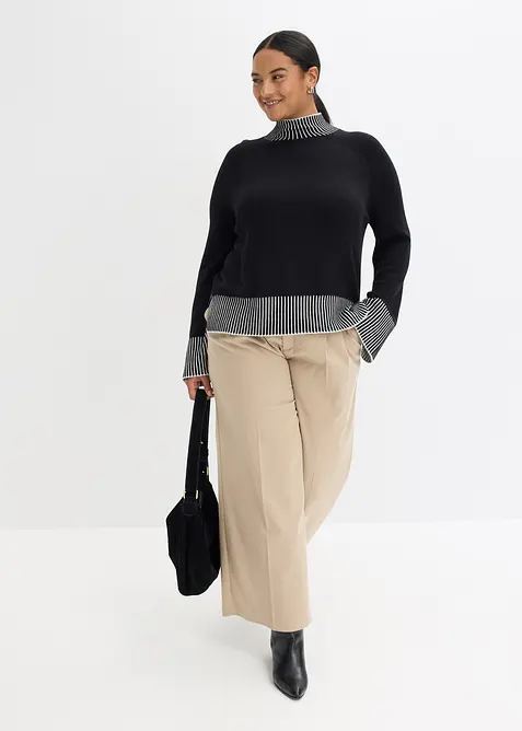 Svetr se stojáčkem, s podílem kašmíru, bonprix