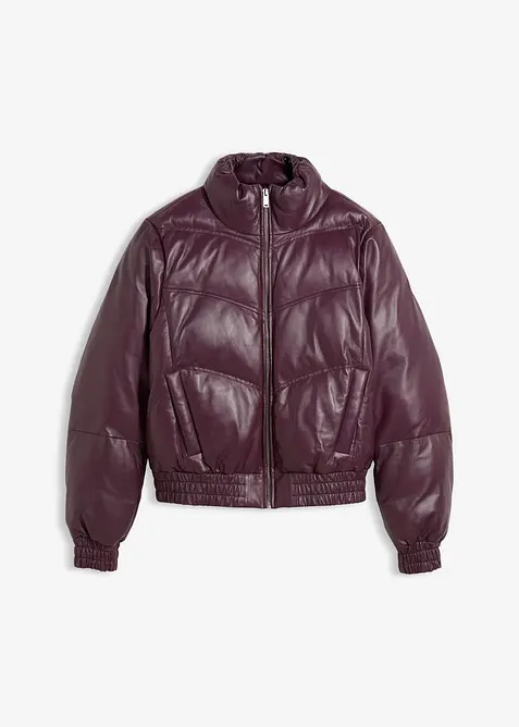 Kožen&aacute; pro&scaron;&iacute;van&aacute; bunda z nappa jehnětiny, bonprix