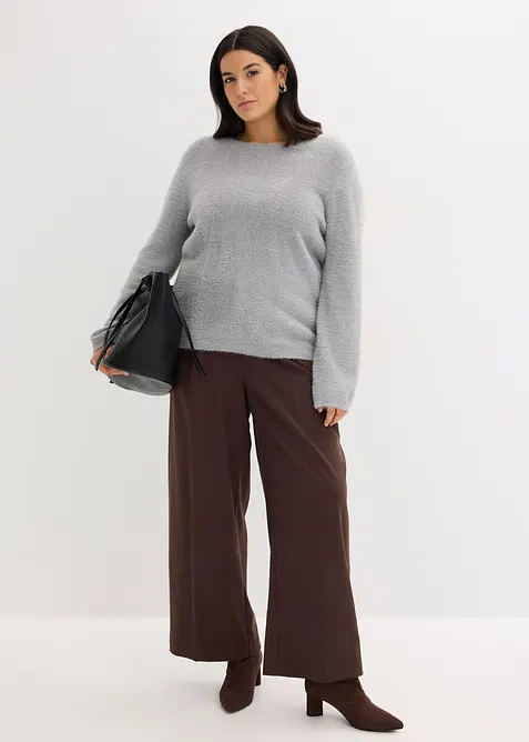 Měkk&yacute; svetr se &scaron;irok&yacute;mi ruk&aacute;vy, bonprix