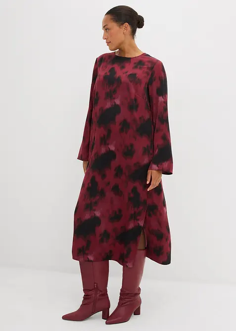 Saténové midi šaty, bonprix