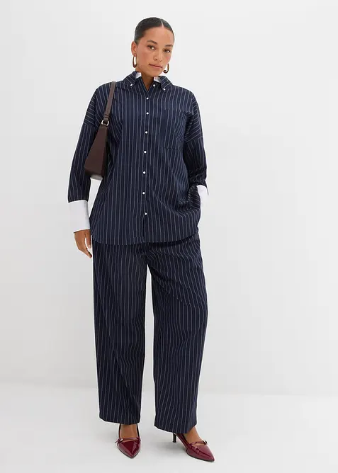 Halenka z viskózové směsi s vlasovým proužkem, bonprix