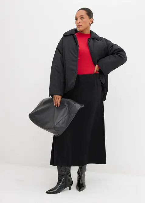 Žebrované tričko s nařasením, bonprix