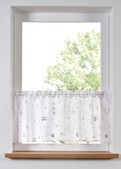 Vitr&aacute;žkov&aacute; z&aacute;clona s leskl&yacute;mi hvězdami, bonprix