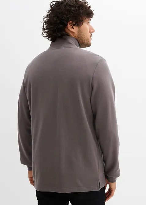 Mikina s praktickými kapsami a rovným spodním okrajem, z čisté organické bavlny, bonprix