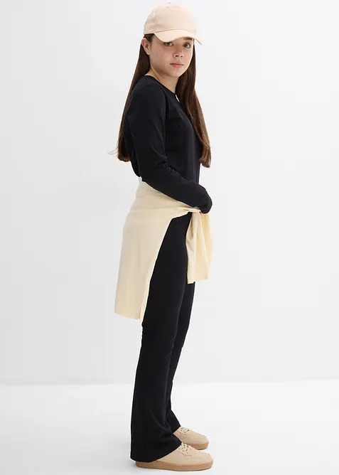 Triko s dlouhým rukávem a žerzejové kalhoty (2dílná souprava), bonprix