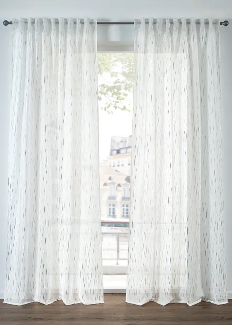 Batistov&aacute; z&aacute;clona s leskem, tak&eacute; v extra d&eacute;lce (1 ks v balen&iacute;), bonprix