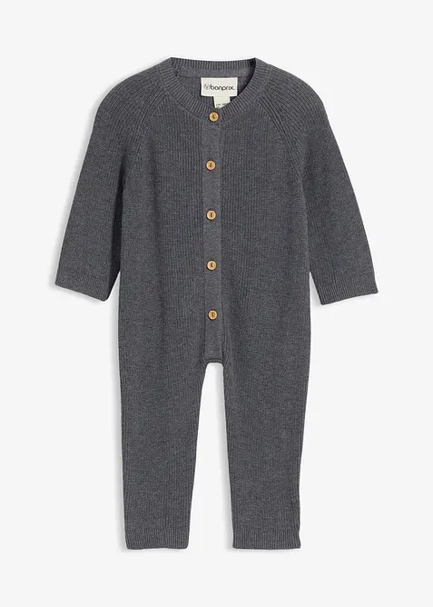 Pletený overal z čisté organické bavlny, bonprix