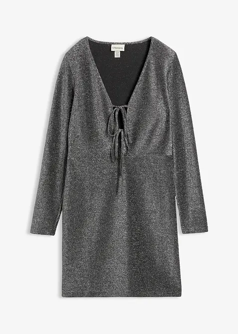 Třpytivé minišaty s ozdobnou mašlí, bonprix