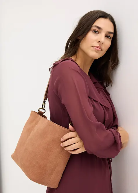 Kabelka se vzhledem semišové kůže, bonprix