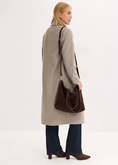 Velká kabelka ze semišové kůže, bonprix