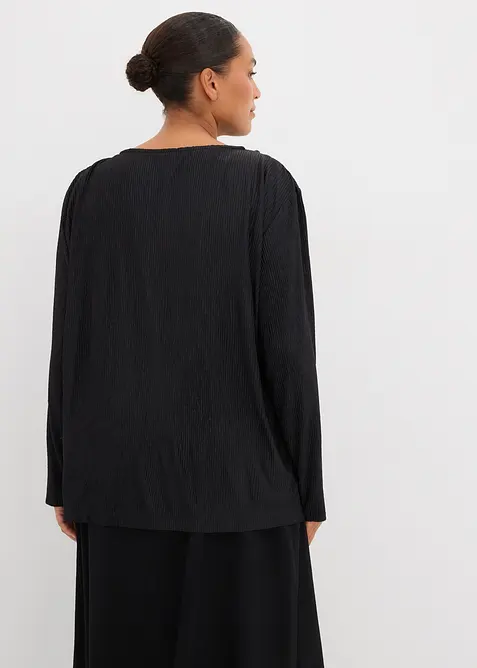 Tričko s dlouhým rukávem a strukturovaným efektem, bonprix