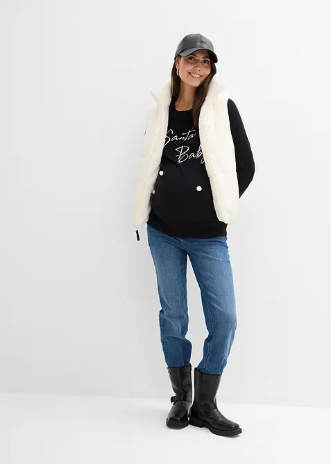 Vánoční těhotenský svetr z organické bavlny, bonprix