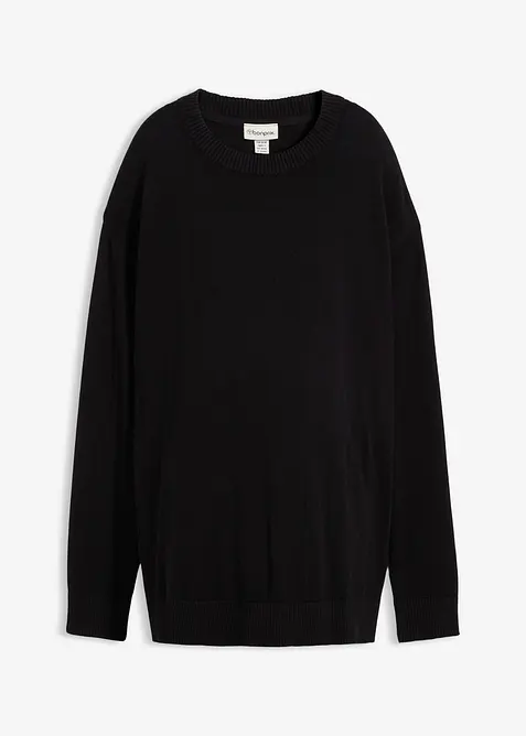 Měkký těhotenský svetr s rozparky pro kojení, z organické bavlny, bonprix