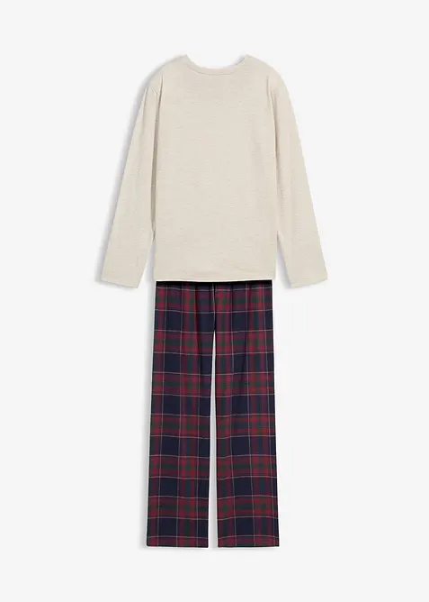 Pyžamo s flanelovými kalhotami, z měkké bavlny, bonprix