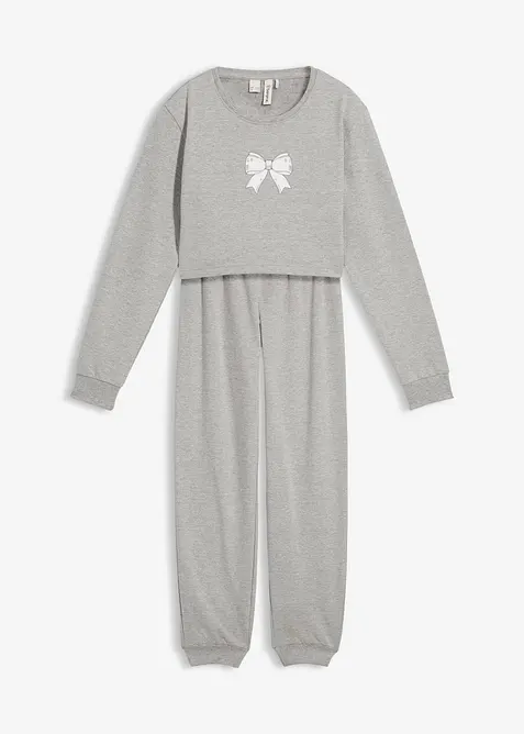 Domácí souprava s měkkou bavlnou a krátkou mikinou, bonprix