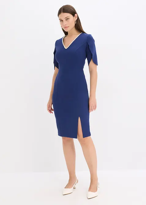 Pouzdrové šaty s korálkovou aplikací, bonprix