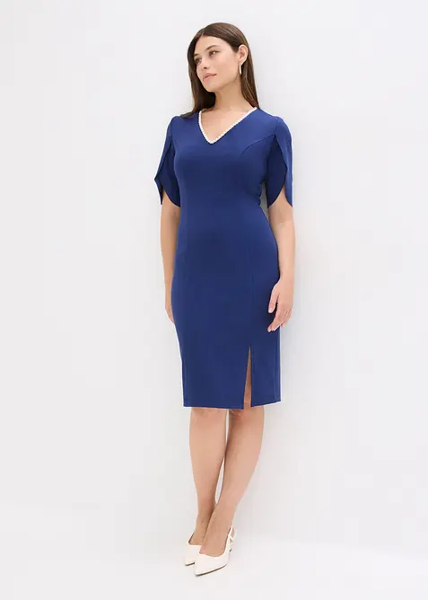 Pouzdrové šaty s korálkovou aplikací, bonprix