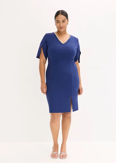 Pouzdrové šaty s korálkovou aplikací, bonprix