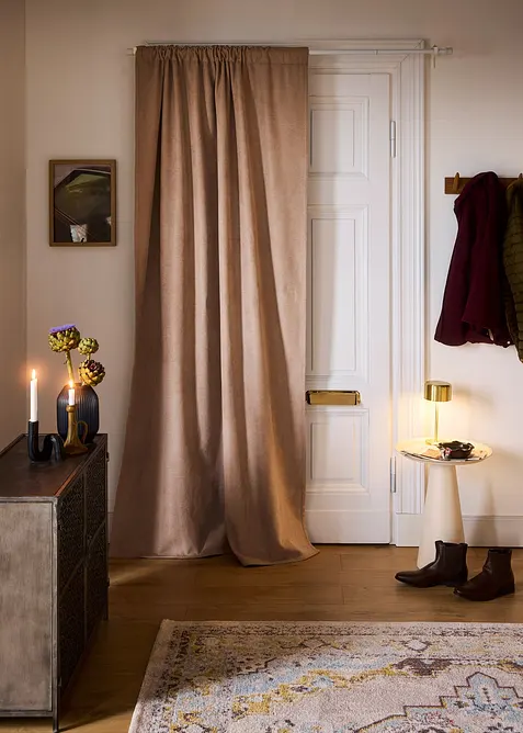 Termo závěs s černou zadní stranou z flísu polar (1 ks v balení), bonprix