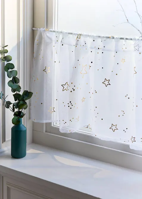 Vitr&aacute;žkov&aacute; z&aacute;clona s leskl&yacute;mi hvězdami, bonprix