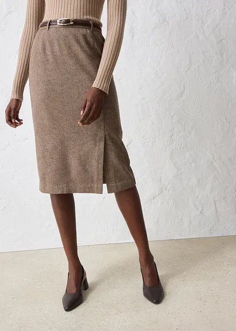 Pouzdrová sukně s vlnou, bonprix